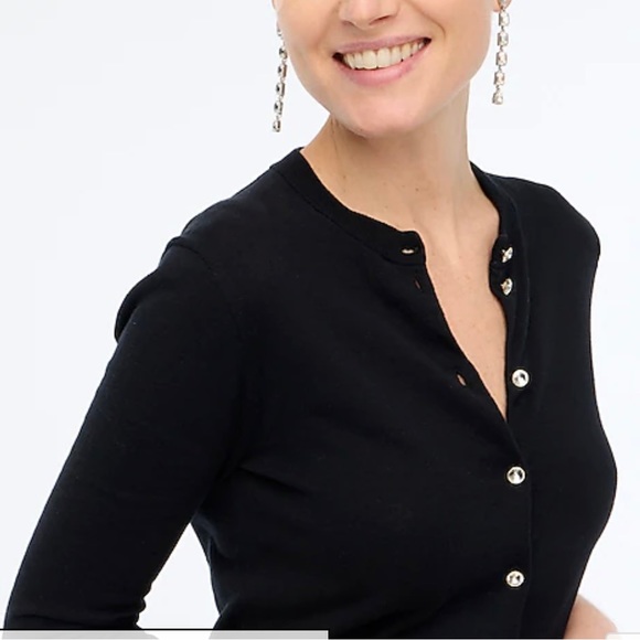 J. Crew Sweaters - J. Crew black cardigan with rhinestone buttons
